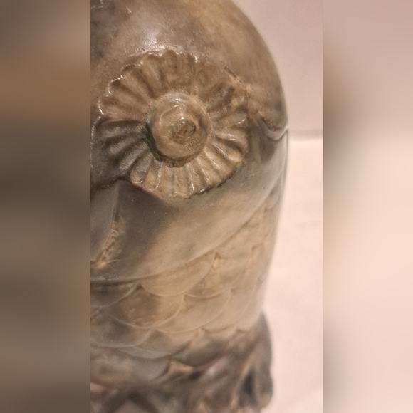 VIntage Owl Figurine Soapstone Thorn Arts Nanalmo BC Canada Arctic Art. Signed. - Picture 8 of 10